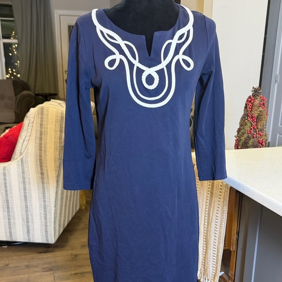 Talbots Navy Garment with White Detailing - Picture 4 of 7